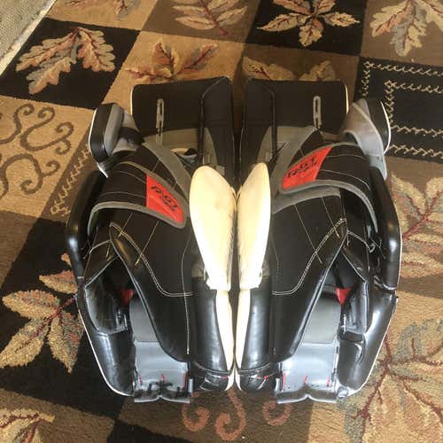 White Intermediate 32" Warrior Ritual GT  Goalie Leg Pads