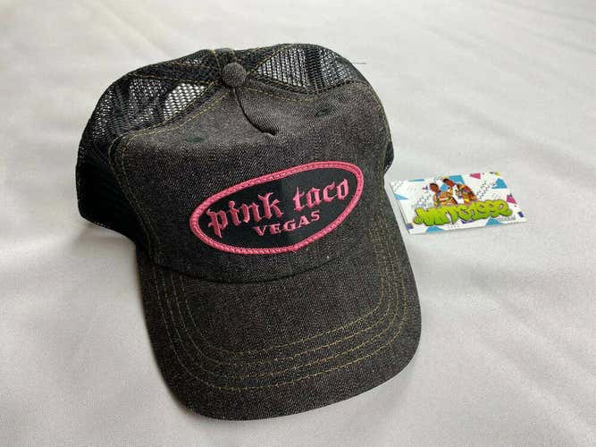 Nw Pink Taco Trucker Denim & Pink Snapback Hat Hard Rock Hotel Las Vegas Nevada