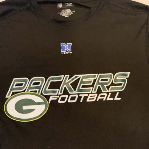 Green Bay Packers Black Adult Medium  Performance Shirt
