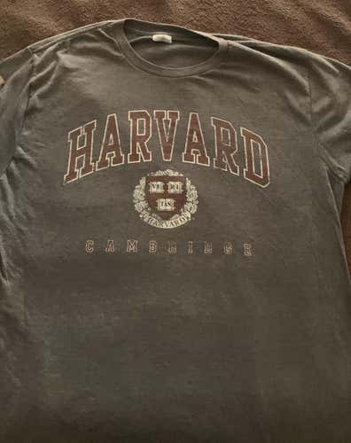 Gray HARVARD Unisex Large  Shirt