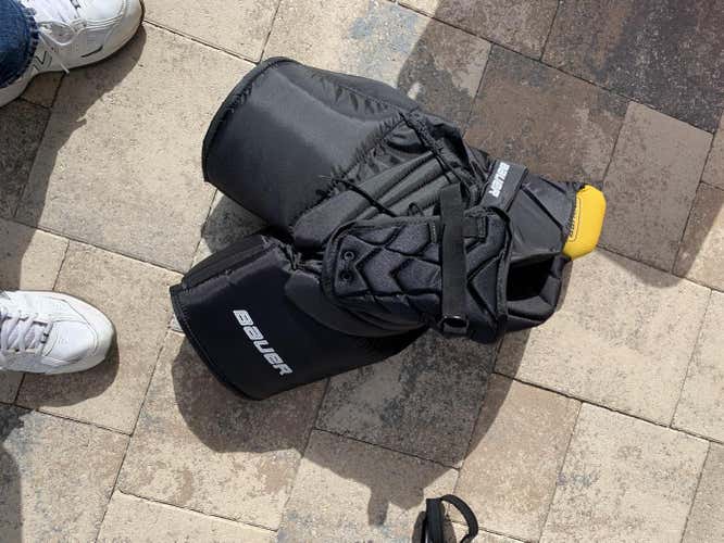 Black Junior Medium Bauer Supreme One.7 Hockey Goalie Pants