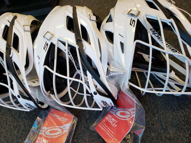 White Adult New Player Cascade S Helmet 3 Pack