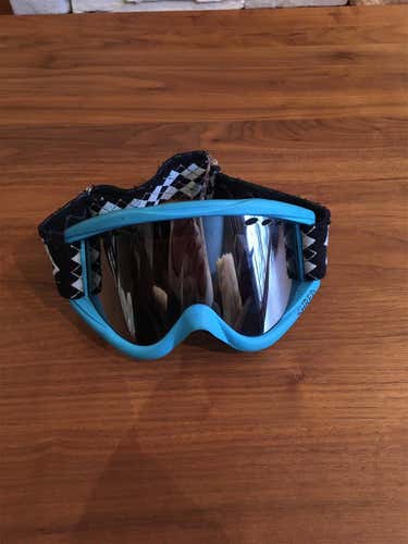 Blue Shred Ski Goggles