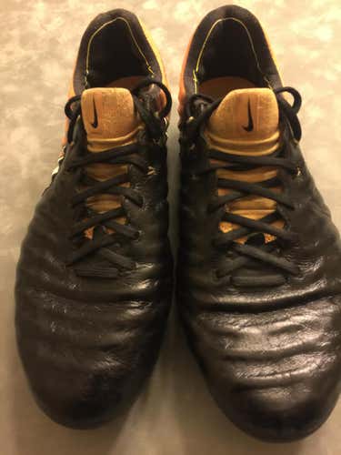 Nike Tiempo Legend VII Black & Gold Men's 6.5 (Women's 7.5) Molded Cleats Elite FG