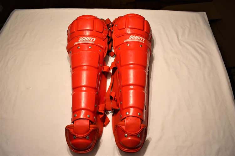 Schutt Baseball Catcher's Leg Guard SLG12DW, Red