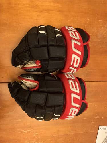 Black Senior Bauer Nexus 2N 14" Pro Stock Gloves