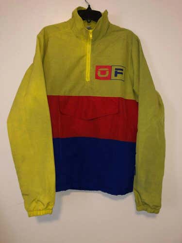 Odd Future Color Block Yellow Red Blue Anorak Jacket Windbreaker Sz Small