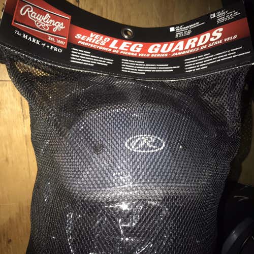 Black Adult Rawlings Velo Catcher's Leg Guard