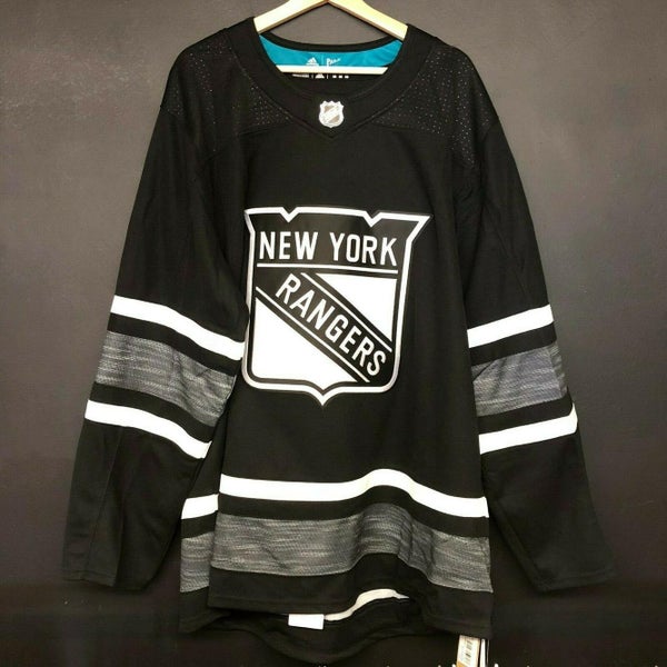 NEW New York Rangers Adidas Parley Authentic All Star Jersey Size 50 w/ Fight Strap
