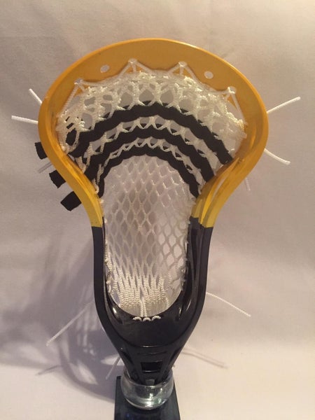 Vipr1 Orange/Black dyed head strung with Soft White Mesh - Black Shooters