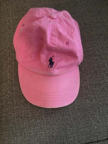 Rare Polo Hat hat Pink with leather strap
