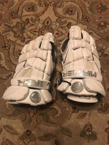 White  Player Maverik M4 12" Lacrosse Gloves