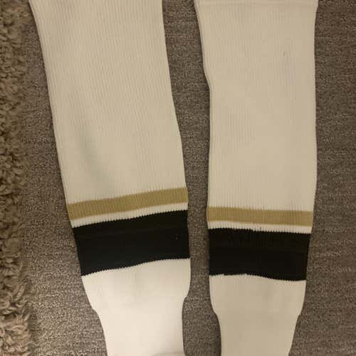 White Penguins Knit Senior Medium CCM Socks