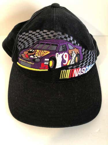 Vintage Scooby Doo Shaggy Racing Nascar Snapback Hat Cap 1997 Black
