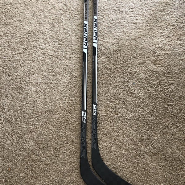 2 Pack Custom White Nexus 2N Pro Hockey Stick Mid Pro Stock