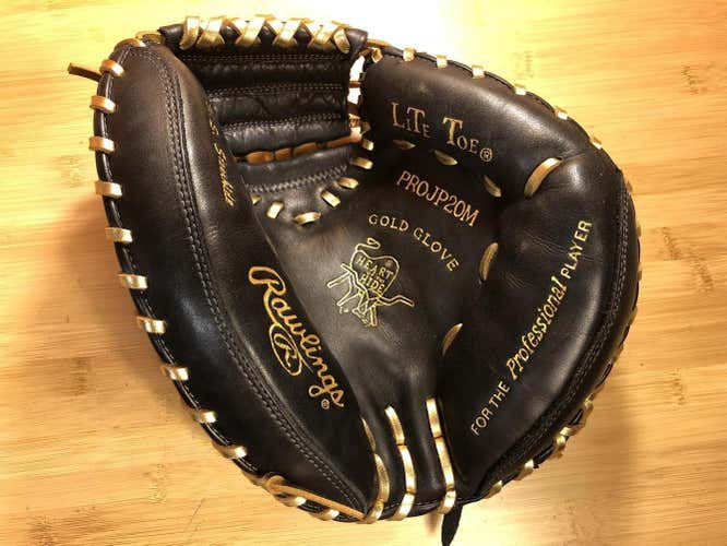 Black Rawlings Catcher's Right Handed Heart of the Hide Baseball Glove 32.5"