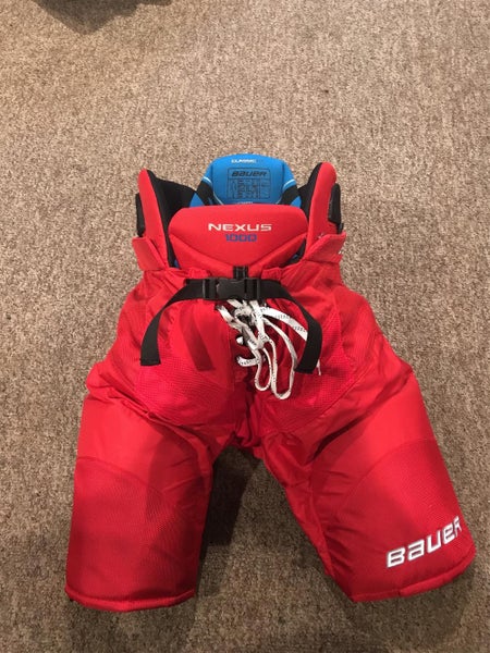 Red Senior Extra Large Bauer Nexus 1000 Hockey Pants