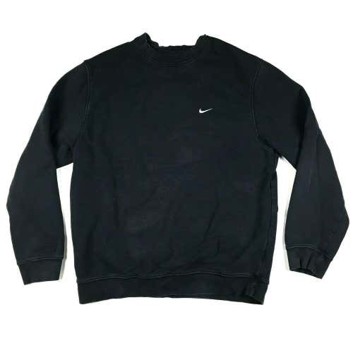 VTG Nike Crewneck Sweatshirt Gray Tag Embroidered Swoosh Logo Black/White Sz XL