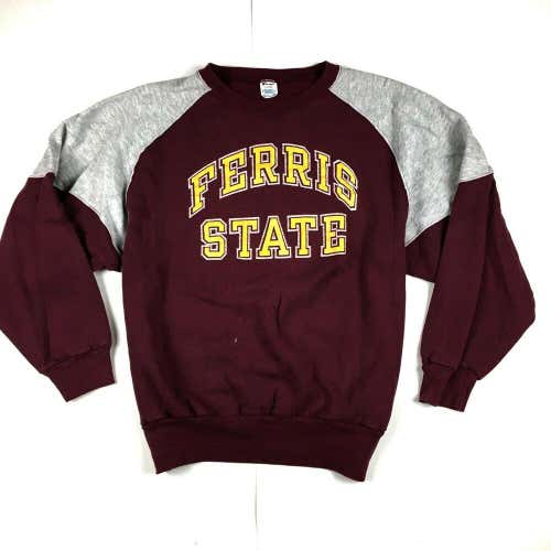 VTG 80s Ferris State University Crewneck Sweatshirt Champion Made in USA Sz L