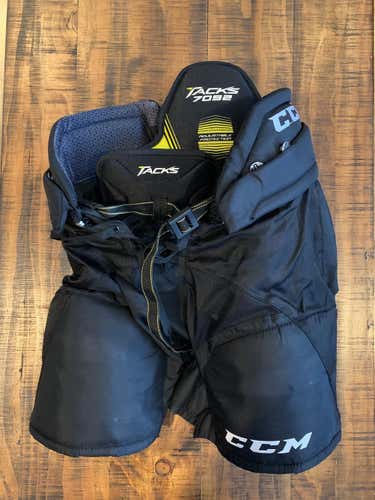 Black Junior Small CCM Tacks 7092 Hockey Pants