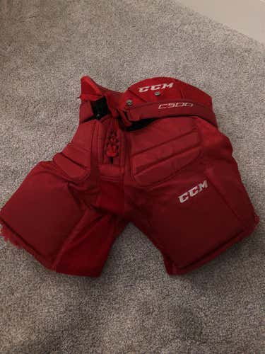 Red Junior Large CCM c500 Hockey Goalie Pants