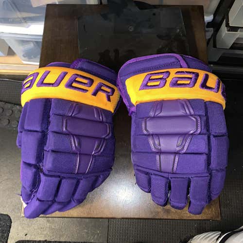 Purple Senior Bauer Nexus 2N 14" Pro Stock Gloves