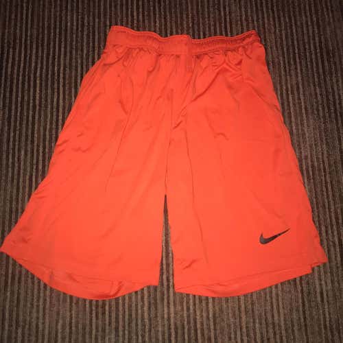 Orange Nike Dri Fit Shorts (Large)