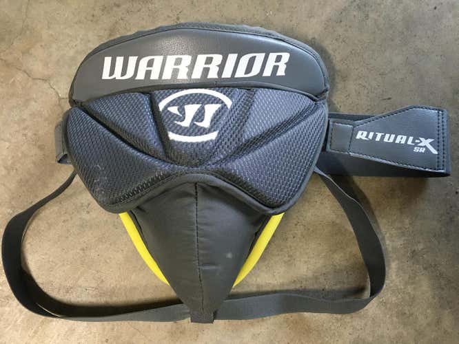 Warrior Ritual-X Senior Goalie Jock Cup Grey Yellow Great Shape!
