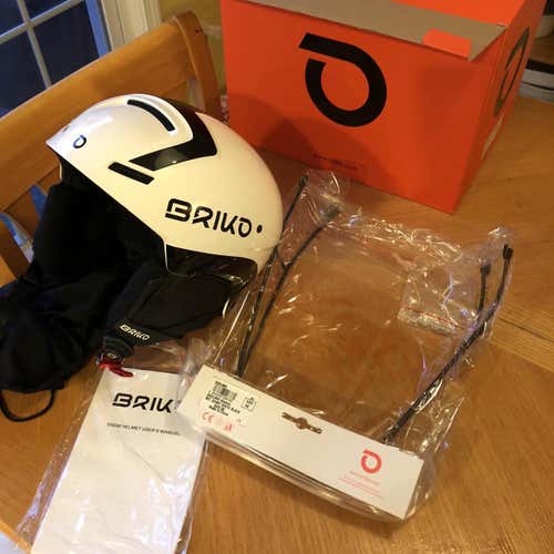 White Unisex  Briko Helmet FIS Legal