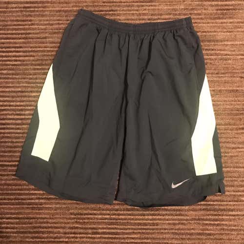 Dark Gray/Yellow Nike Running Shorts (M)