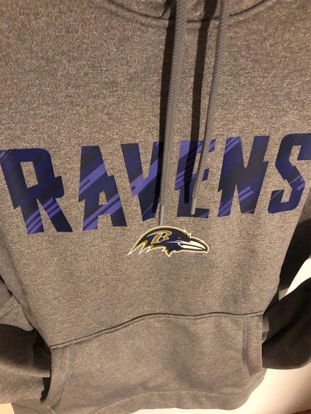 Men's Nike Gray Baltimore Ravens Sideline Property of Performance Pullover  Hoodie