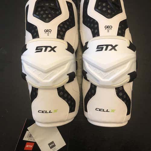Brand New With Tags STX Cell IV Arm Guards. White. Medium