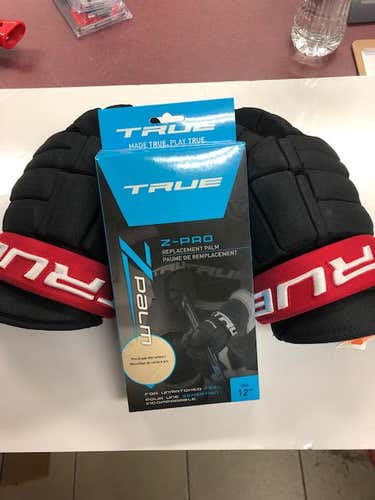 Black New Junior True A6.0 Pro ZPalm Gloves 12" WITH free replacement PALM