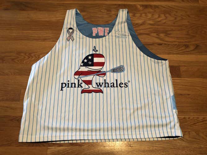 Pink Whales Seersucker Reversible #99 Pinnie