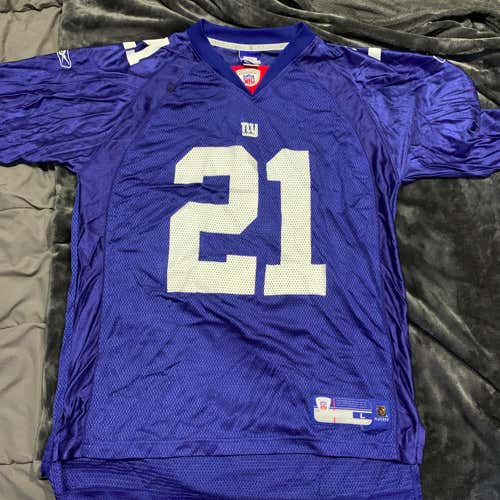 New York Giants #21 Tiki Barber Men's Large
