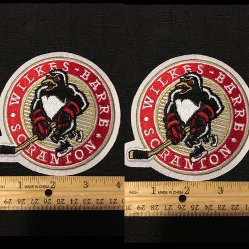 WBS Penguins AHL Hockey Jersey Logo Shoulder Patch LOT of 2 - Wheeling Nailers & Pittsburgh Penguins