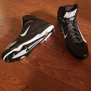Black Huarache New Adult Men's 11 (Women's 12) Metal Cleats Nike High Top