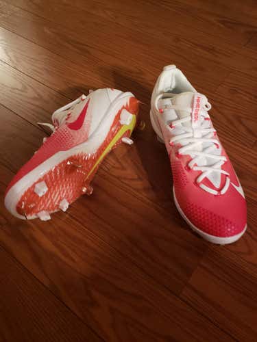 Red New Men's Adult 11 (Women's 12) Metal Cleats Nike