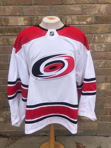 2 Adidas Carolina Hurricanes Pro Stock Official Game Jerseys White SZ 58 5661
