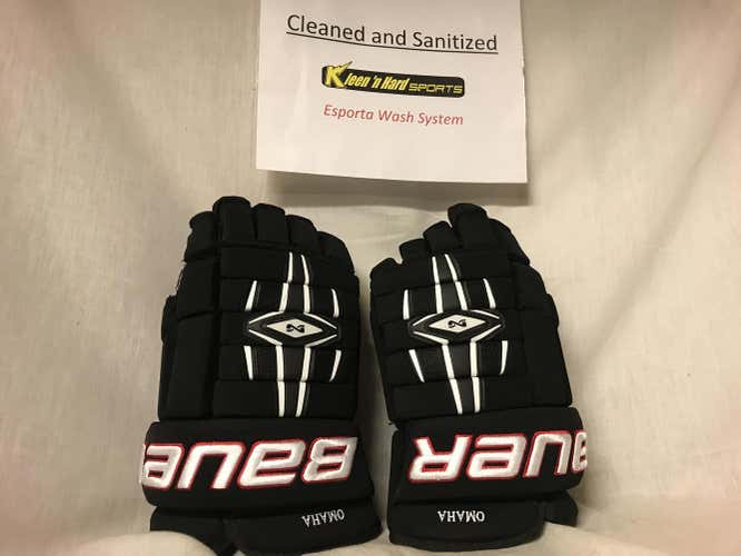 Black Senior Bauer Nexus 1000 Gloves 15" Pro Stock