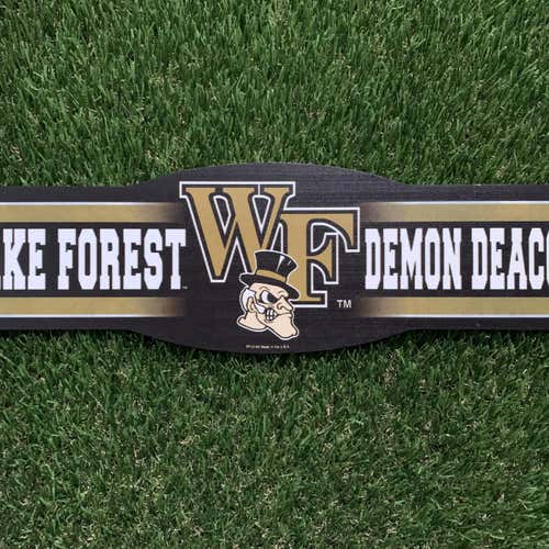NCAA College Sign Wake Forest Demon Deacons Black Gold