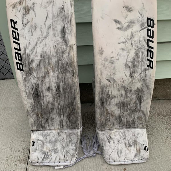 White Senior 36" Bauer Supreme 2S Pro Goalie Leg Pads