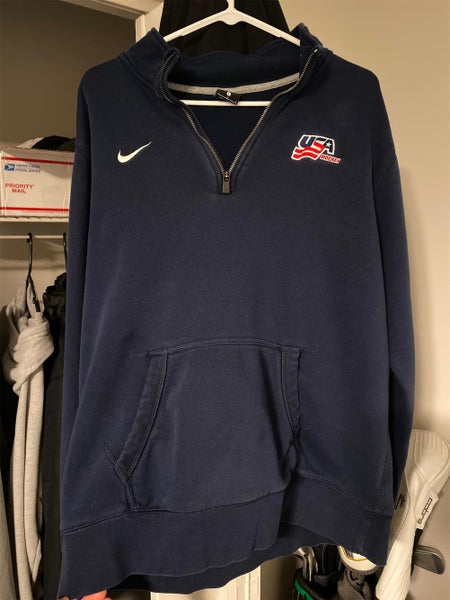 Nike Issued Team USA Hockey Quarter Zip Pull Over Mens Large