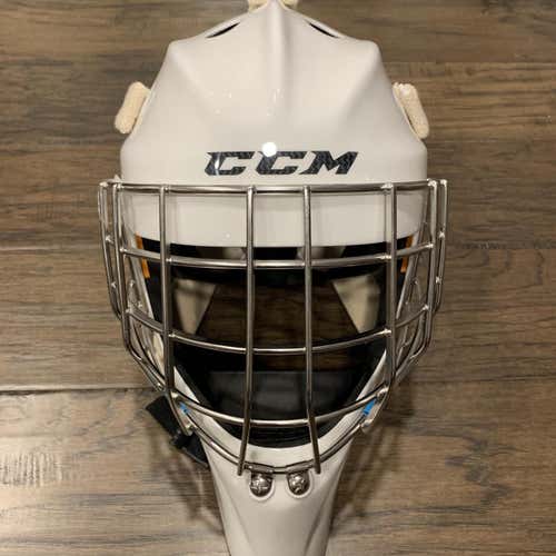 White Senior CCM GFL Pro Pro Stock Goalie Mask