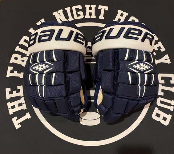 CCM 14” BAUER NEXUS 13” BLUE w/WHITE CUFF HOCKEY GLOVES