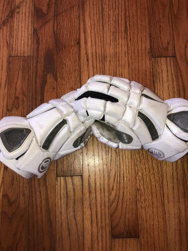White Player Maverik Rome RX3 Lacrosse Gloves 13"