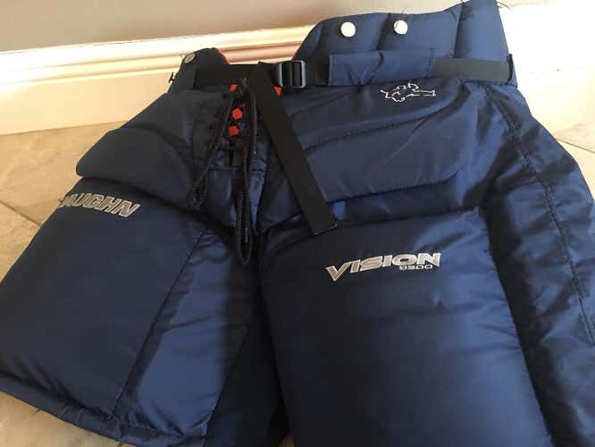 Blue Senior Large Vaughn Vision 9500 Hockey Goalie Pants Pro Stock