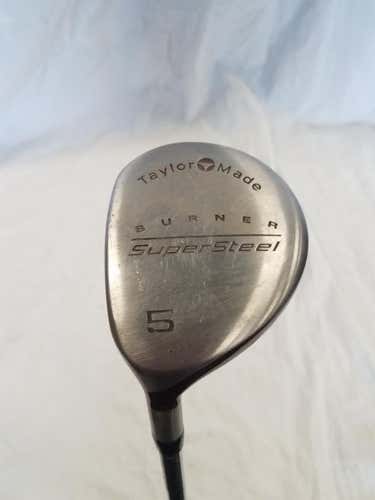 Used Taylormade Burner Supersteel 5 Wood Steel Stiff Golf Fairway Woods