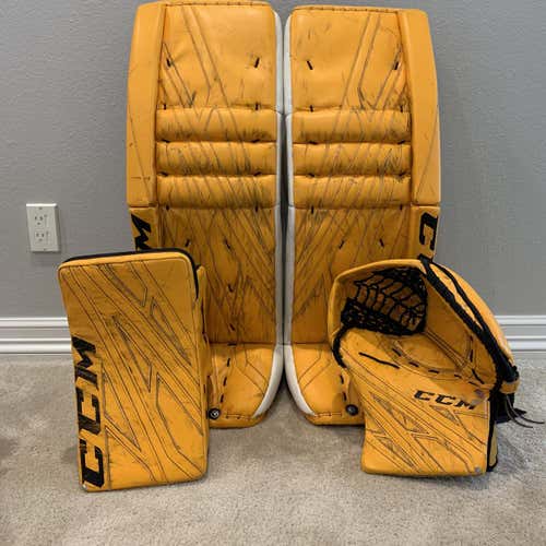 Sport Gold/Yellow Senior 34+2.5 Regular Extreme Flex 4 Pro Stock Goalie Full Set Bonello