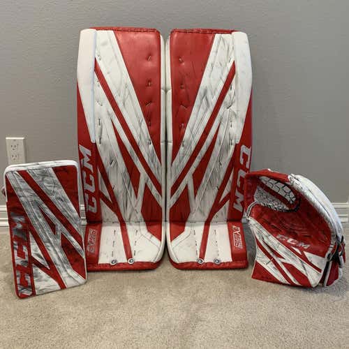 Jonathan Bernier Red Senior 34+1.5 Regular Extreme Flex 4 Pro Stock Goalie Full Set
